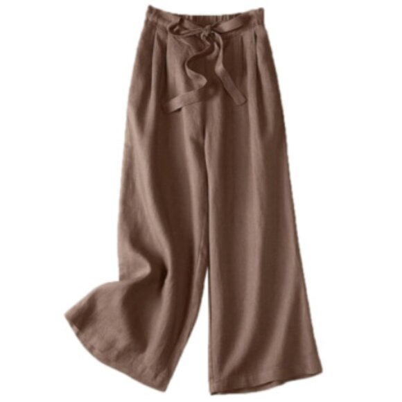 Brand New By Anthropologie Wide-Leg Paperbag Trousers - Picture 6 of 6